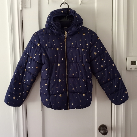 Old Navy Other - Old Navy Star Winter Puffer Coat Girls Size Large 10/12